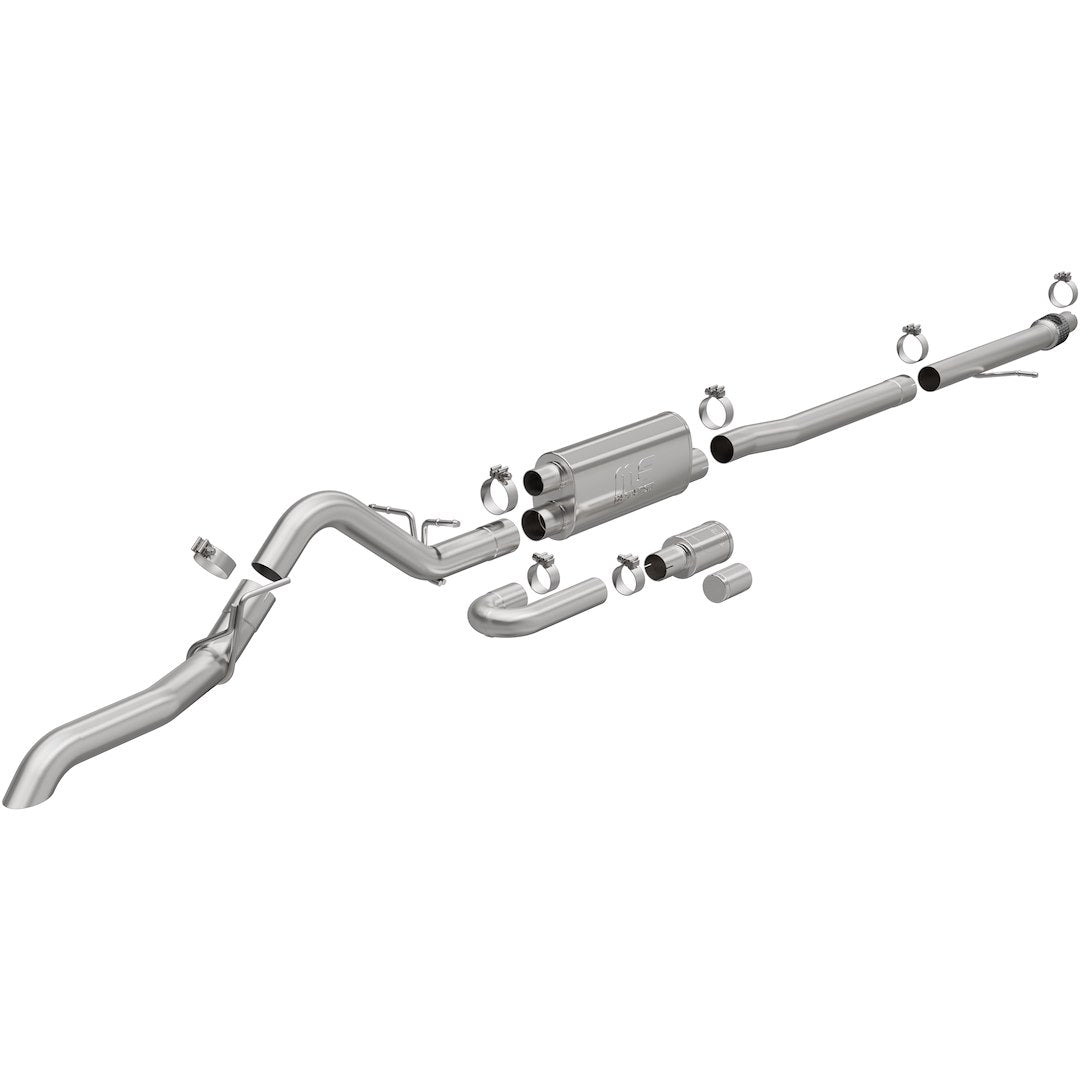Magnaflow Limited Lifetime Warranty Exhaust System Kit 19636 - Overland Series Stainless CAT-Back
