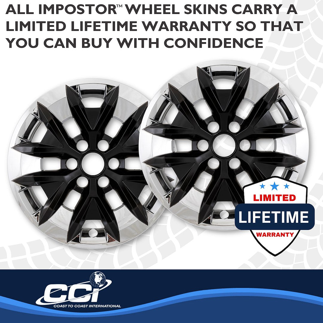 Coast2Coast Limited Lifetime Warranty Wheel Skin IMP516XB - Chrome Black Imp 23-25 Frontier SV 16