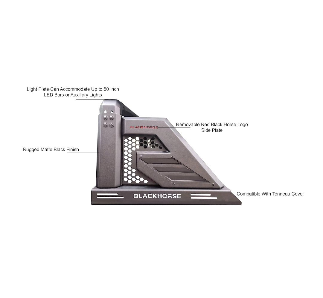 Black Horse Patented Design Truck Bed Bar AR2-04B - Armour Roll