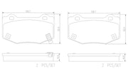 Brembo Premium Low-Met OE Equivalent Pad Brake Pad P24239 - Discbrakepadset Lowmetal