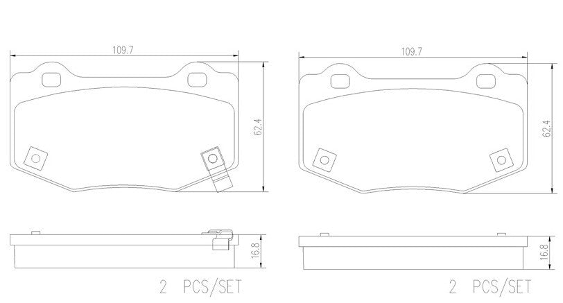 Brembo Premium Low-Met OE Equivalent Pad Brake Pad P24239 - Discbrakepadset Lowmetal