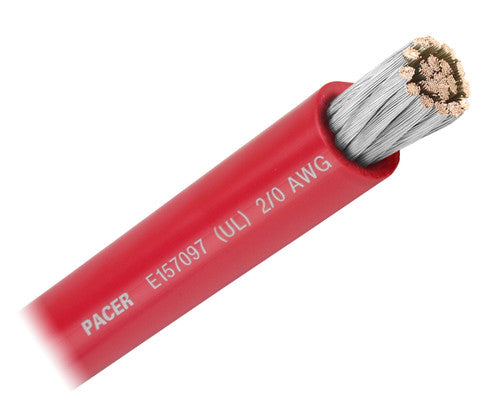 Pacer No Supplier Warranty Battery Cable WUL2/0RD-25 - UL RD TC Wire 25FT RL
