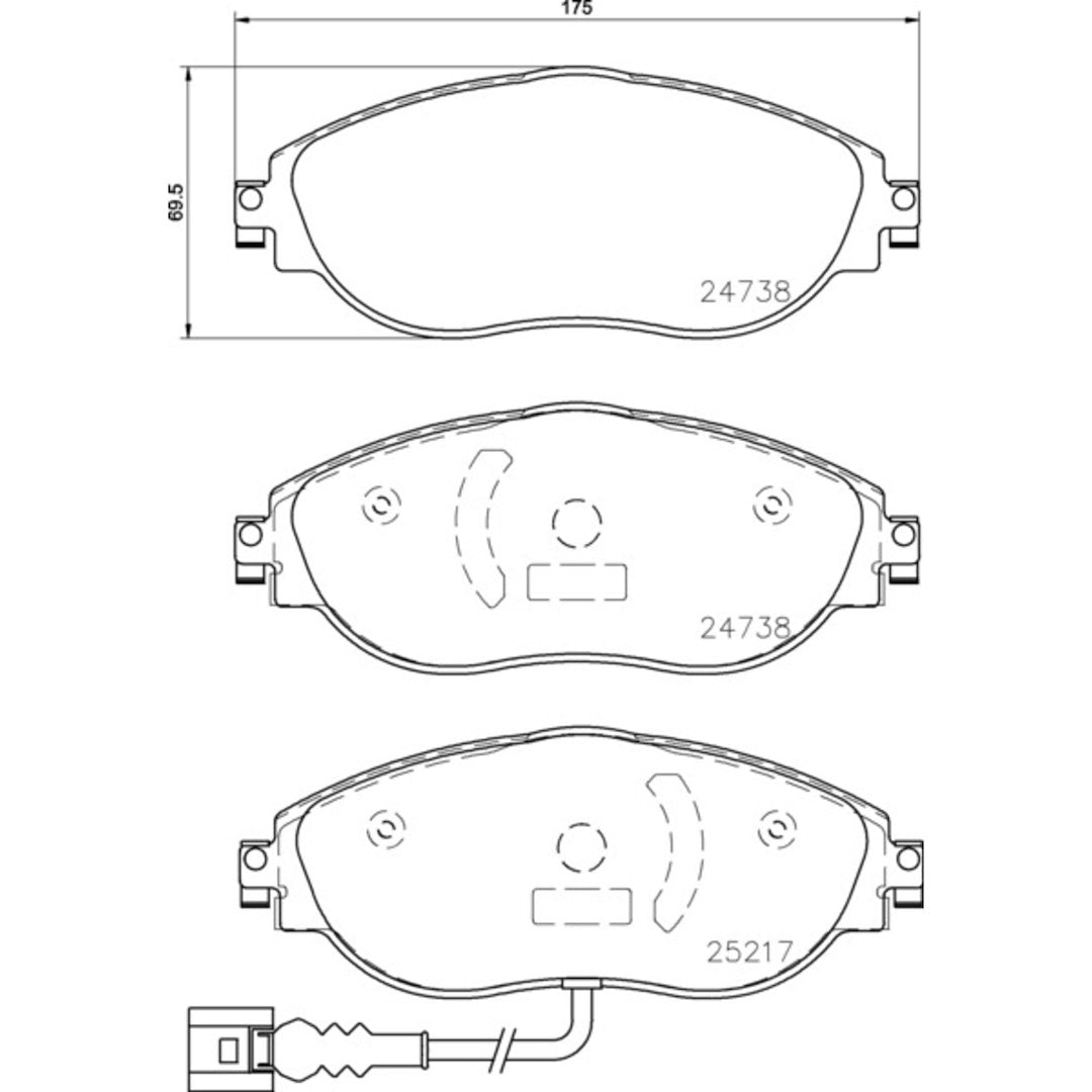 Brembo Premium Low-Met OE Equivalent Pad Brake Pad P85131X