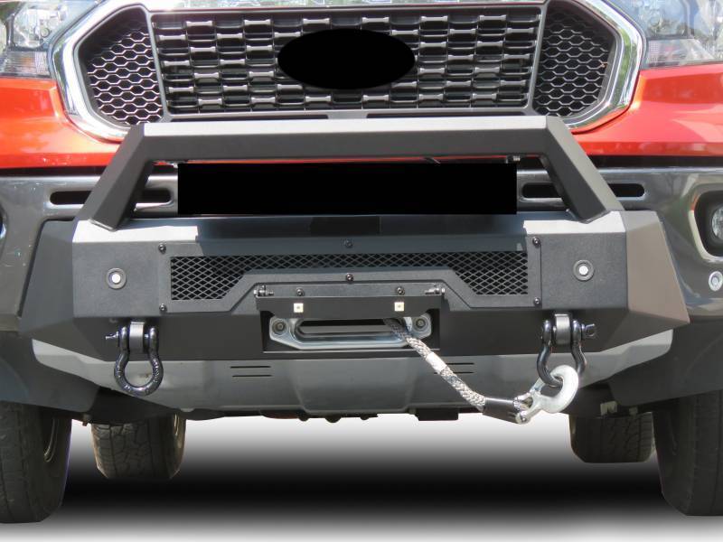 Black Horse Frame Mounted Bolt On Installation Bumper AR3HD43NL - Armour Iii Heavy Duty Front Winch