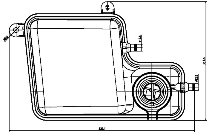 Clevite 77 Excellent Price Performance Ratio Coolant Reservoir CRT 203 000S - Expansion Tank