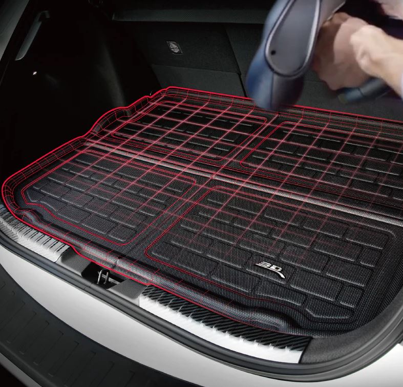 3D Mats/U-AC M1TY2371309 Cargo Area Liner - Black