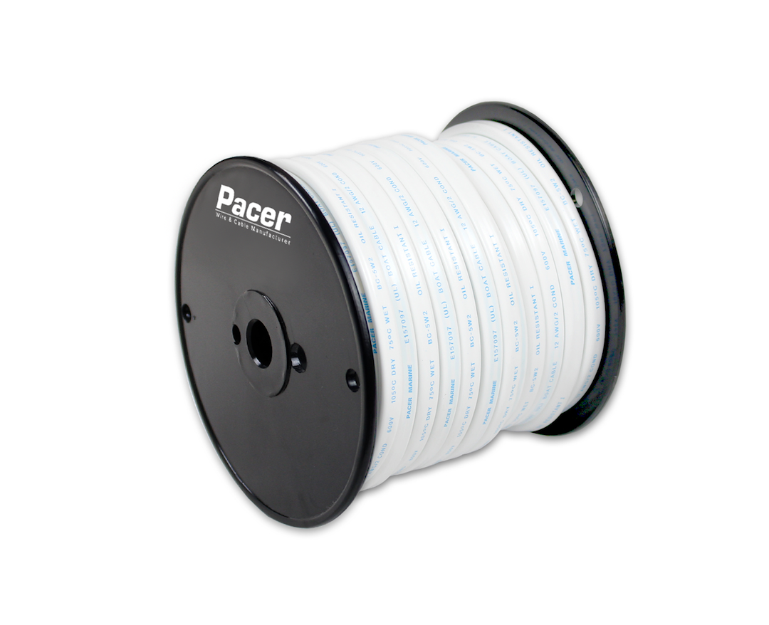 Pacer Stranded Tinned Copper Conductors Duplex Wire W14/2RYW-100 - 14 UL Boat Cbl RY WJ 100FT RL