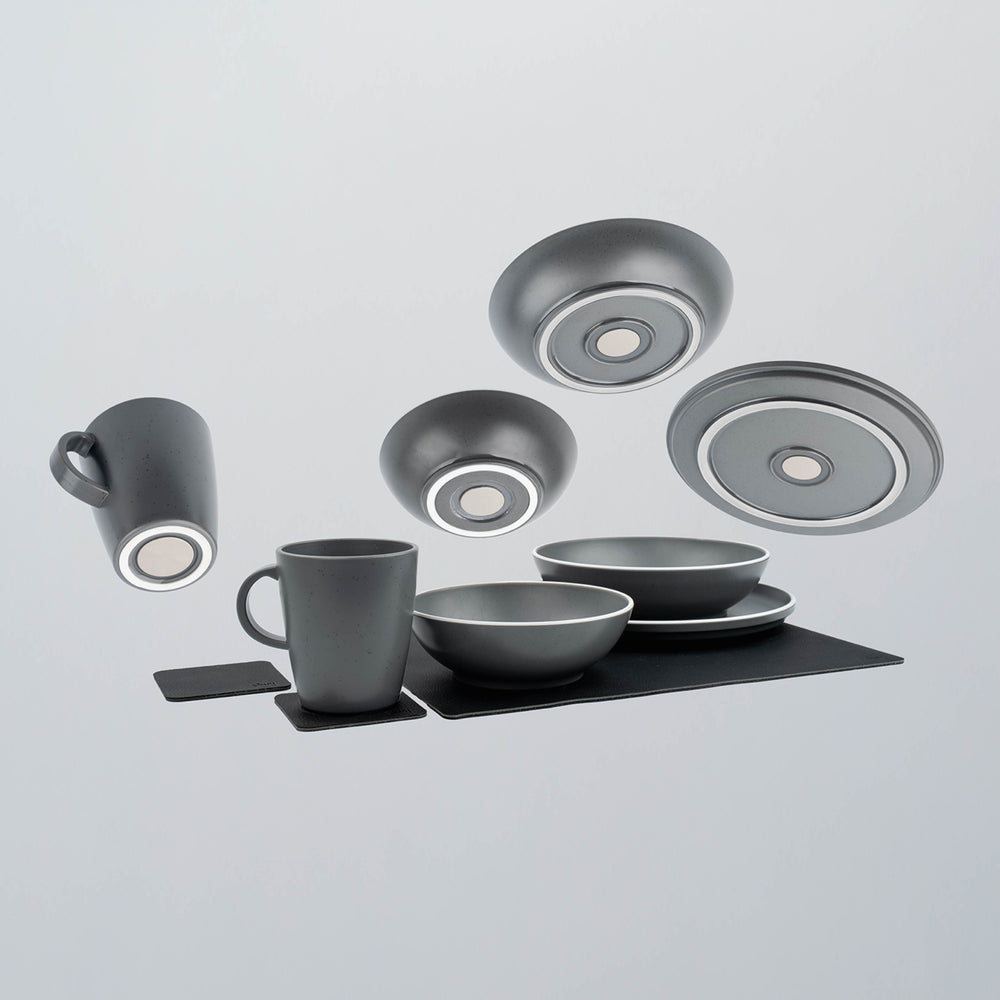 Silwy Magnet Made In Germany Dish Set SYBR-KGS-11-DG - Gray Tableware