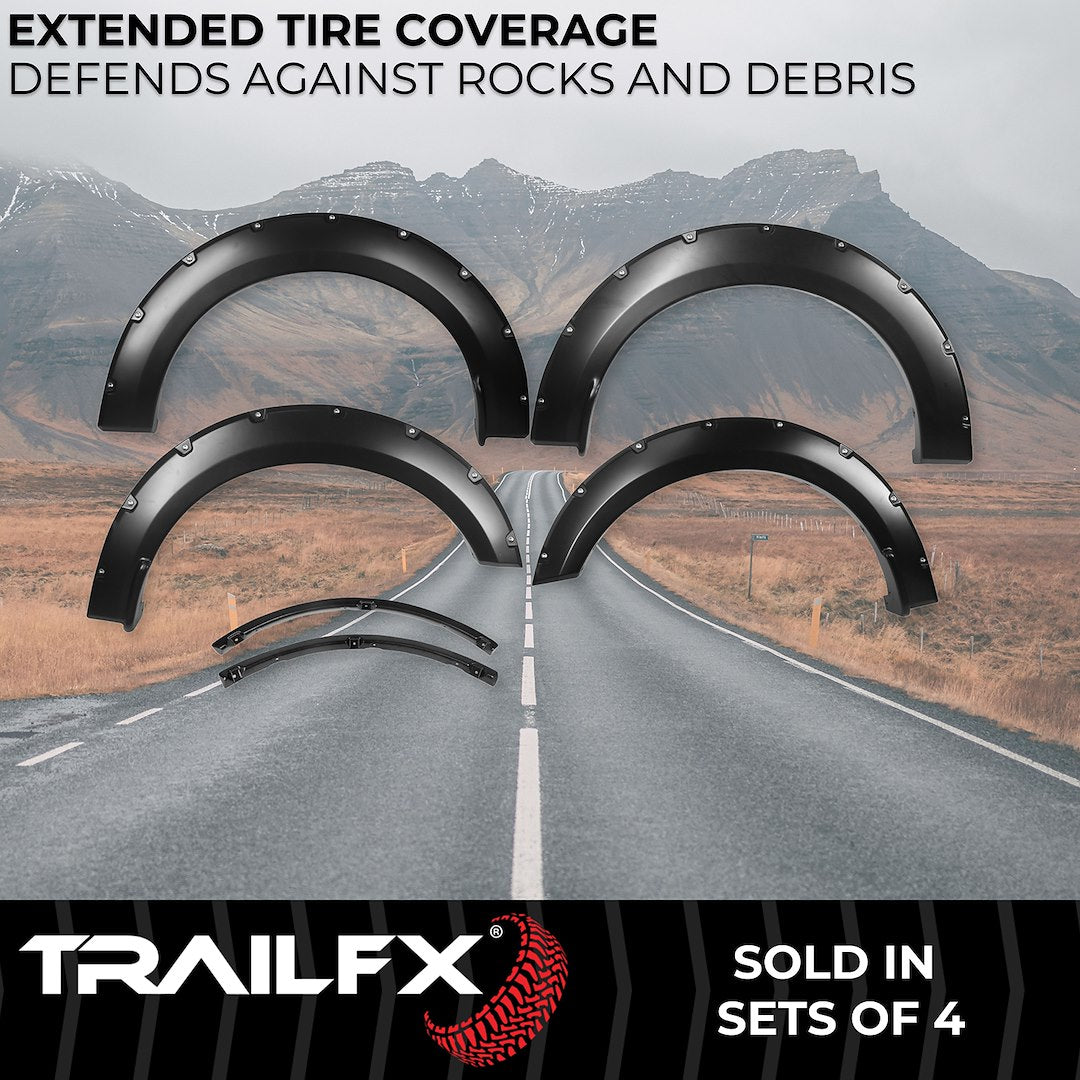 Trailfx Limited Lifetime Warranty Fender Flare TFF3006S - Pocket Style Smooth Set