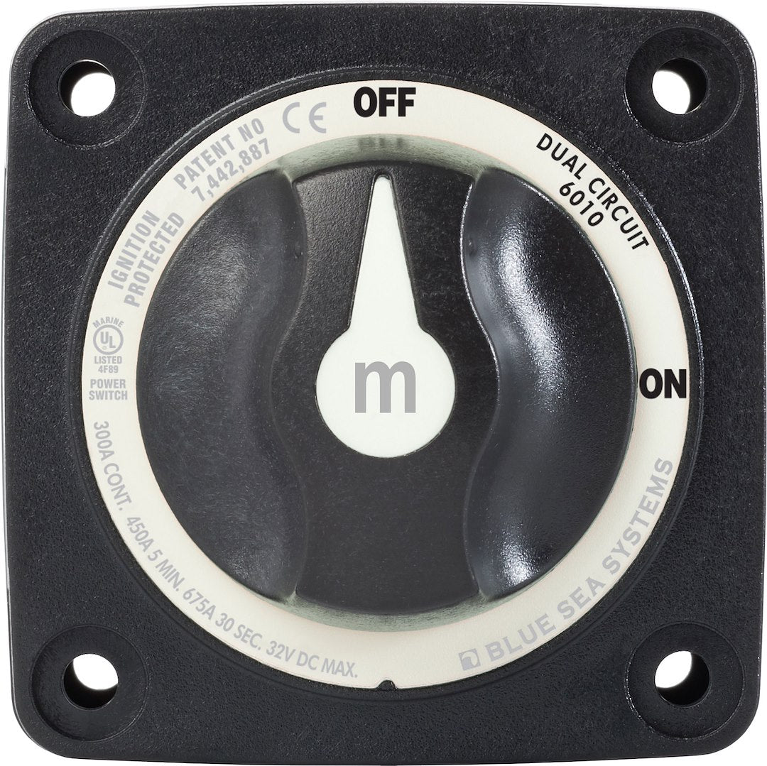 Blue SEA Ignition Protection Battery Selector Switch 6010200-BSS - Black Dualcirc