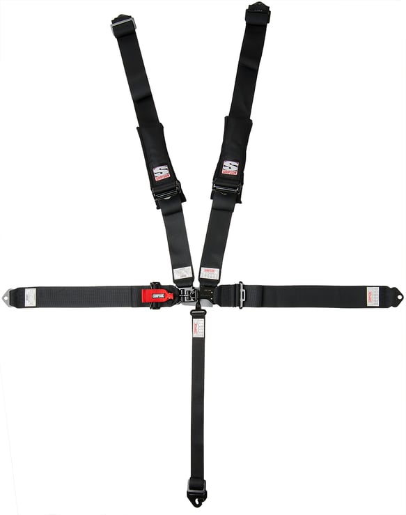 Simpson Race Bolt-In Or Clip-In Lap Belt Seat Belt 3B33Pikx - Black D3-X 3X3 PAD