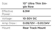 GO Rhino Limited Lifetime Warranty Light Bar 750001014CBS - Flash Series Lights 10 Single MU