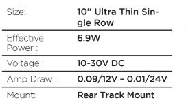 GO Rhino Limited Lifetime Warranty Light Bar 750001014CBS - Flash Series Lights 10 Single MU