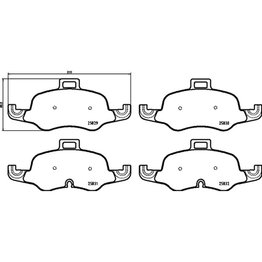 Brembo Premium Low-Met OE Equivalent Pad Brake Pad P85160X