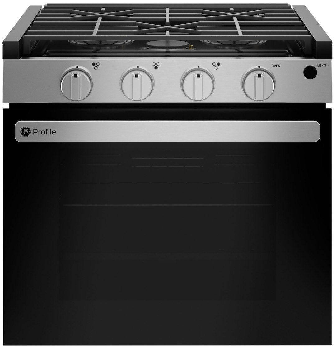 GE Appliance Edge To Edge Grates Stove PLD621RWSS - Profile 21 Drop-IN Gas Range