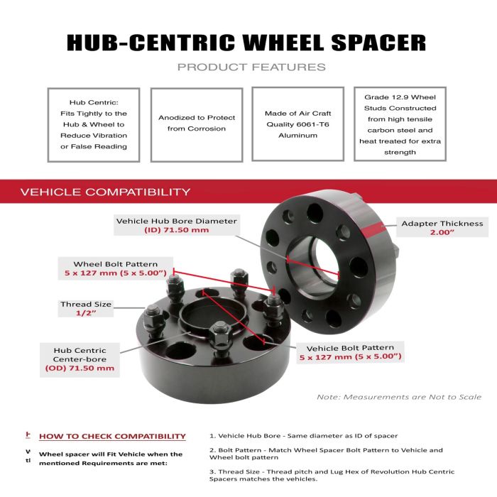 Revolution CNC Lathes And Milling Machines Wheel Adapter 5500-5500H-E - Adap-5X5 2.00 HC 71.5 M14 1.5