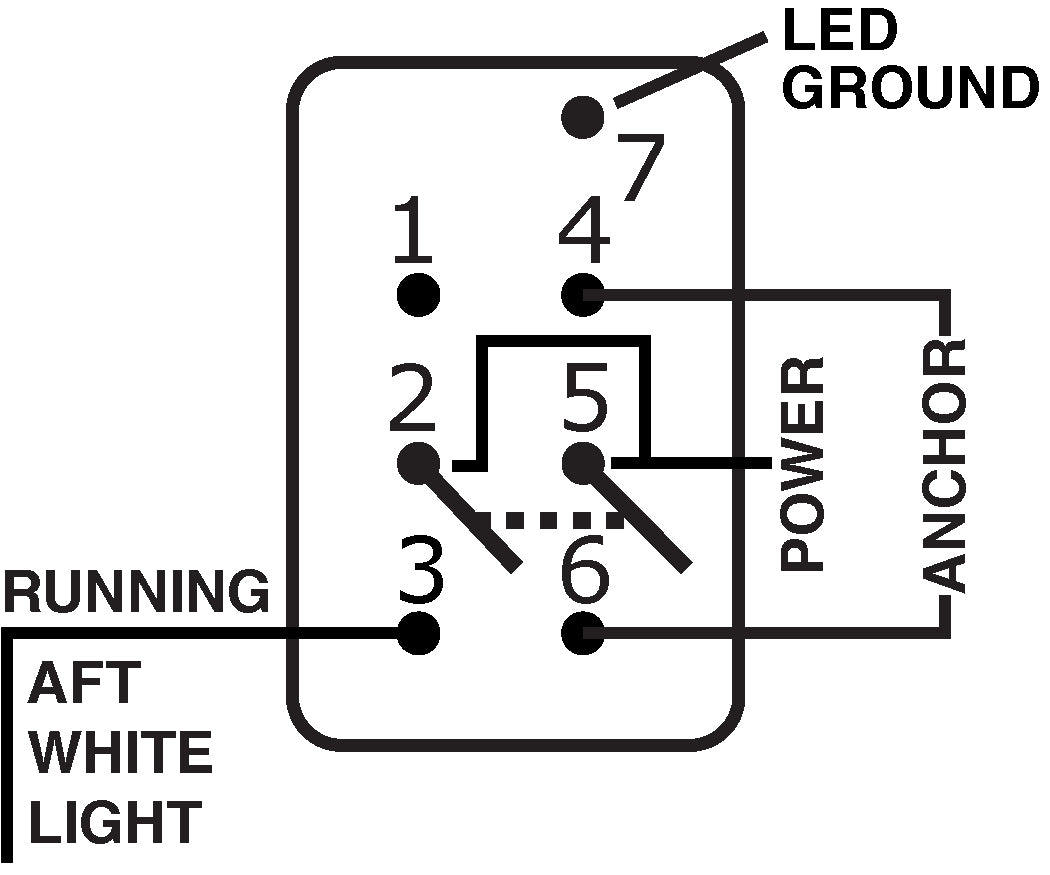 Blue SEA No Supplier Warranty Multi Purpose Switch 7936-BSS - Black Contura2 Dpdt ON-OFF-ON