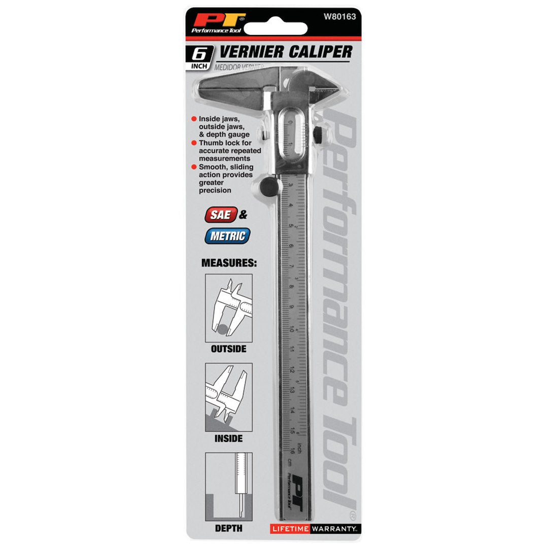 Perform Tool Limited Lifetime Warranty Measuring Caliper W80163 - IN. Vernier