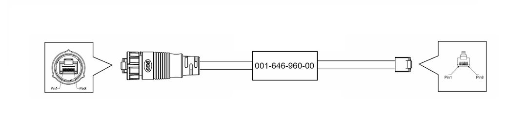 Furuno Offering Quality Design Ethernet Cable 001-646-960-00 - Cbl Assy FRU-RZWPNWP-002G