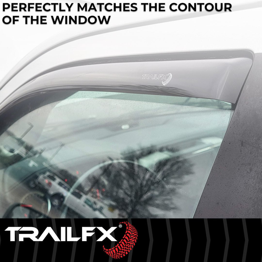 Trailfx Limited Lifetime Warranty Rainguard 4101IC - Smoke Tfx Inchannel Wndw Vents 4PC