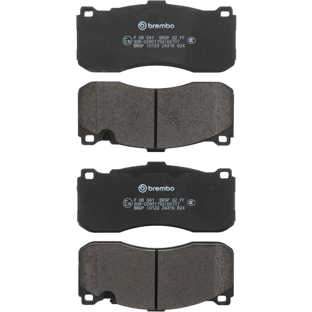 Brembo Premium Low-Met OE Equivalent Pad Brake Pad P06041 - Disc Set