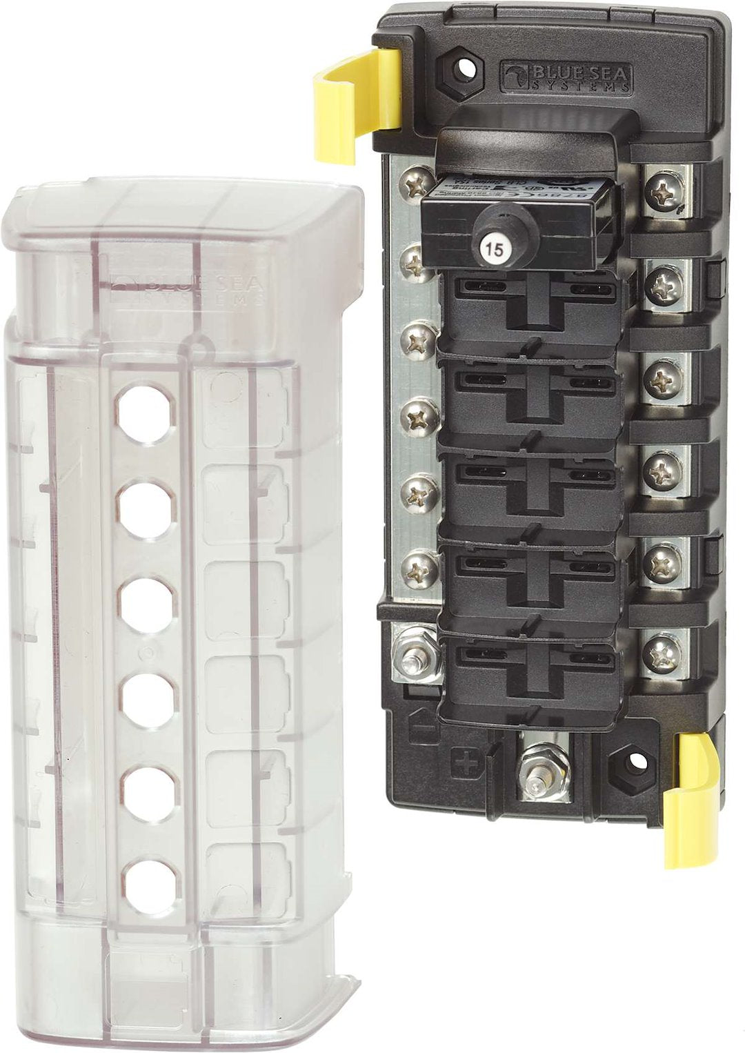 Blue SEA Accepts Ring Terminals Circuit Breaker Block 5052-BSS - Circ Brkr ST Clb 6Circ GND
