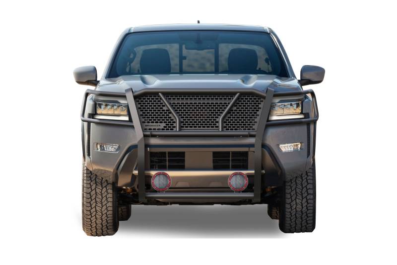 Black Horse Patent Approved Grille Guard RU-Nifr22-B-PLFR - Black Rugged HD Kit