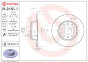 Brembo 08D42511C02 Original Equipment Standard - Brake Disc
