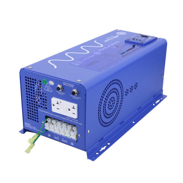 Aims Power Multiple Controlled Cooling Fans Power Inverter/ Battery Charger Picoglf30W12V120VR - 3000W Pure Sine LF Inv…