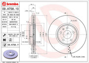 Brembo Components Not Hazardous To Health Brake Rotor 09A75811C02 - Disc