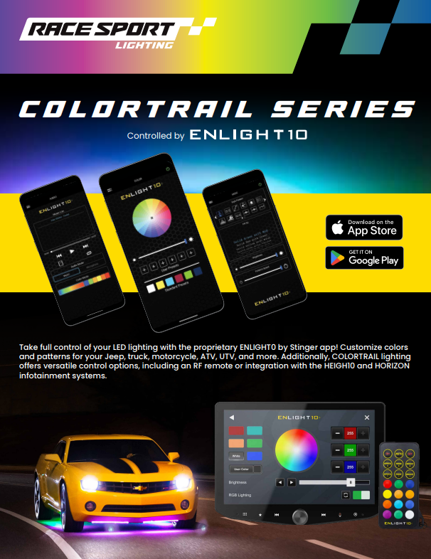 Racesport LT Simple Plug-And-Play Installation Interior Light Akit4DR - 4-Door Ambient 18PC Kit