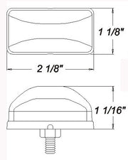 Optronics Limited Lifetime Warranty Side Marker Light - LED MCL95ABP - Mark Stud Mount Amber PO