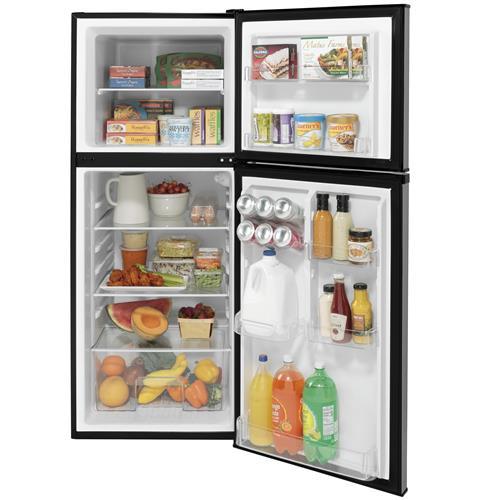 GE Appliance Deep Shelves And LED Lighting Refrigerator GPV10FSNSB-R - 9.8 CU. FT. 12V TOP-Freezer Refr