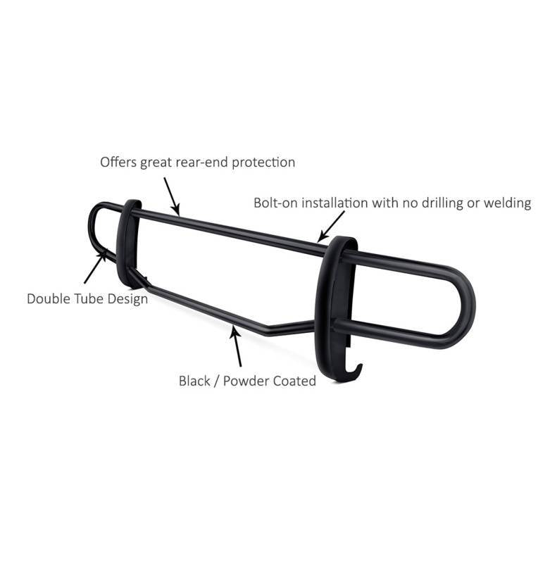 Black Horse Might Interfere With Rear Sensors Bumper Guard 8HO5A - 2009-2015 Pilot