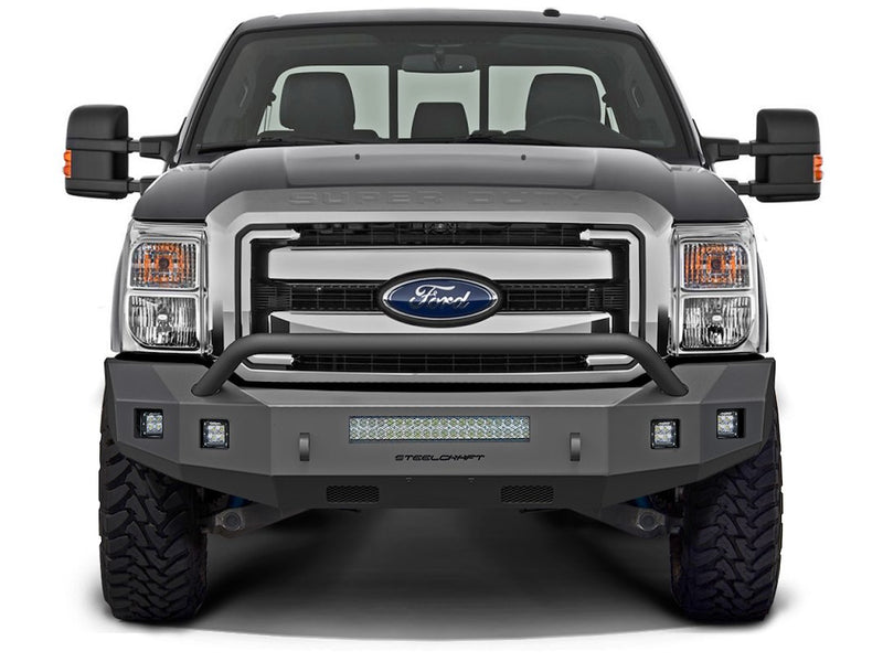 Steelcraft Convenient D-Ring Shackle Mounts Bumper 71-11370HP - 11-16 Ford Super Duty Textured Bla