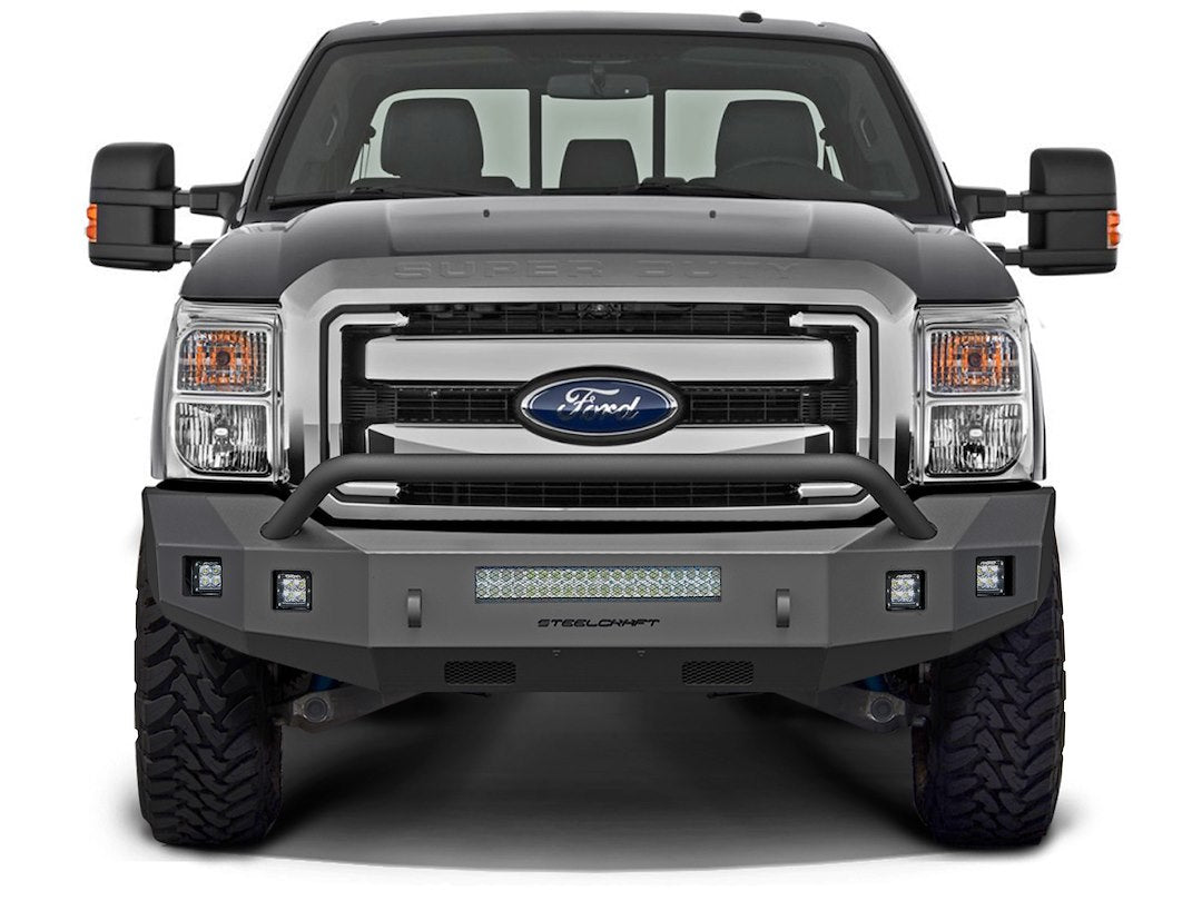 Steelcraft Convenient D-Ring Shackle Mounts Bumper 71-11370HP - 11-16 Ford Super Duty Textured Bla