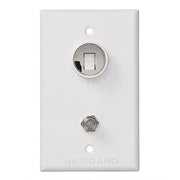 Winegard TG-7341 Mounts flush in standard electrical box - White Outlet 12V 75 Ohm