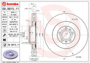 Brembo 09991511C02 Brake Rotor