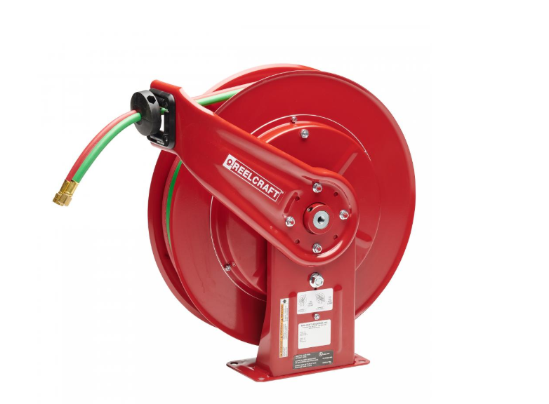 Reelcraft SA Independent Dual Swivel Body Hose Reel TW7450 Olpt - 50 Oxygen Fuel Gas