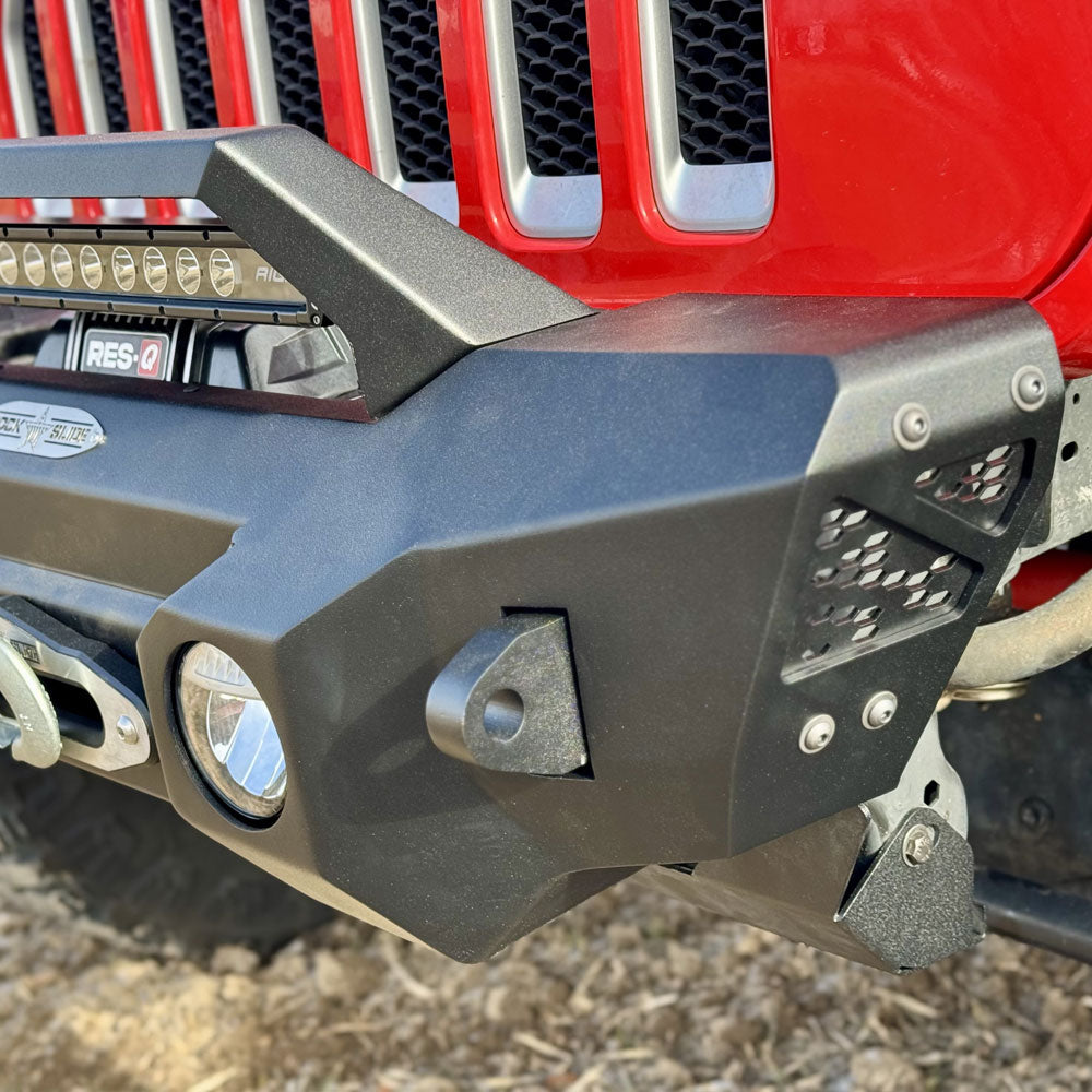 Rock Slide Made In The USA Bumper FB-S-300-JL - Shorty Front Winch Plat