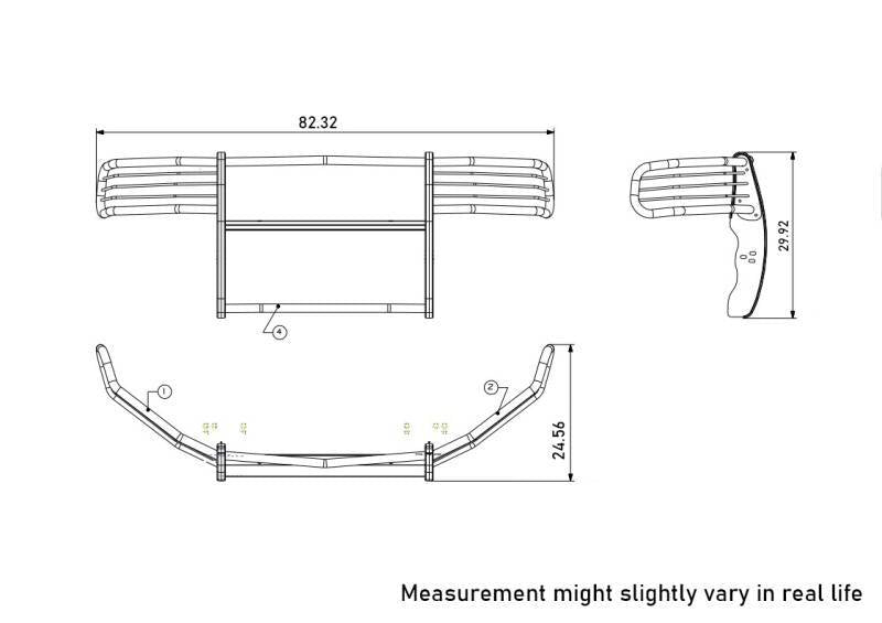 Black Horse 17DG105MA Grille Guard