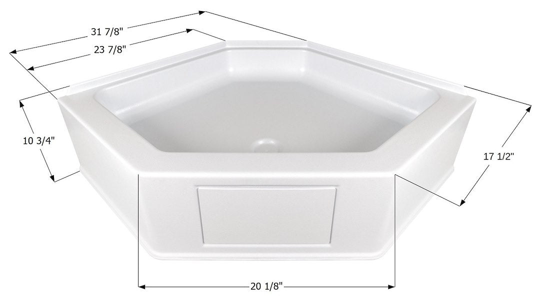 Icon 15232 - Shower Pan NSB3232-PW