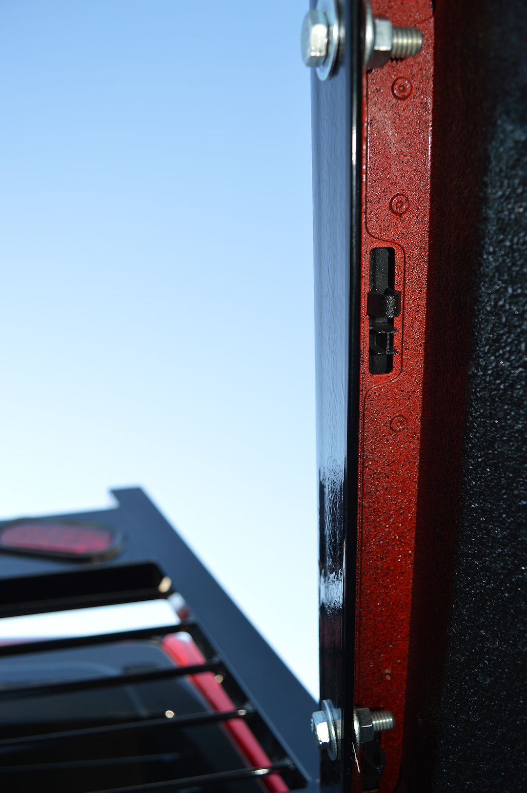 Cattleman Provides Security For Moving Cargo Headache Rack FR410LBO - HD Bolt Full Louver Light