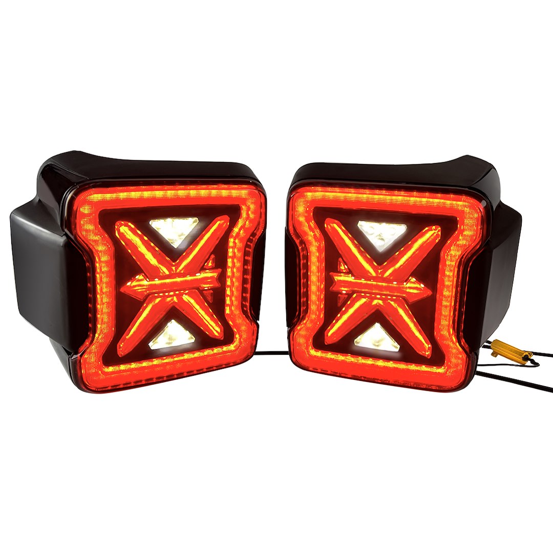 American MOD American Modified Unique Design Tail Light Assembly Amjpca03304 - Arrow Lights Smoked