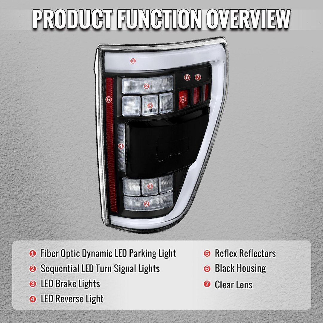 Spec-D Tunin LT-F15021JMBSM-SQ-RS Tail Light Assembly