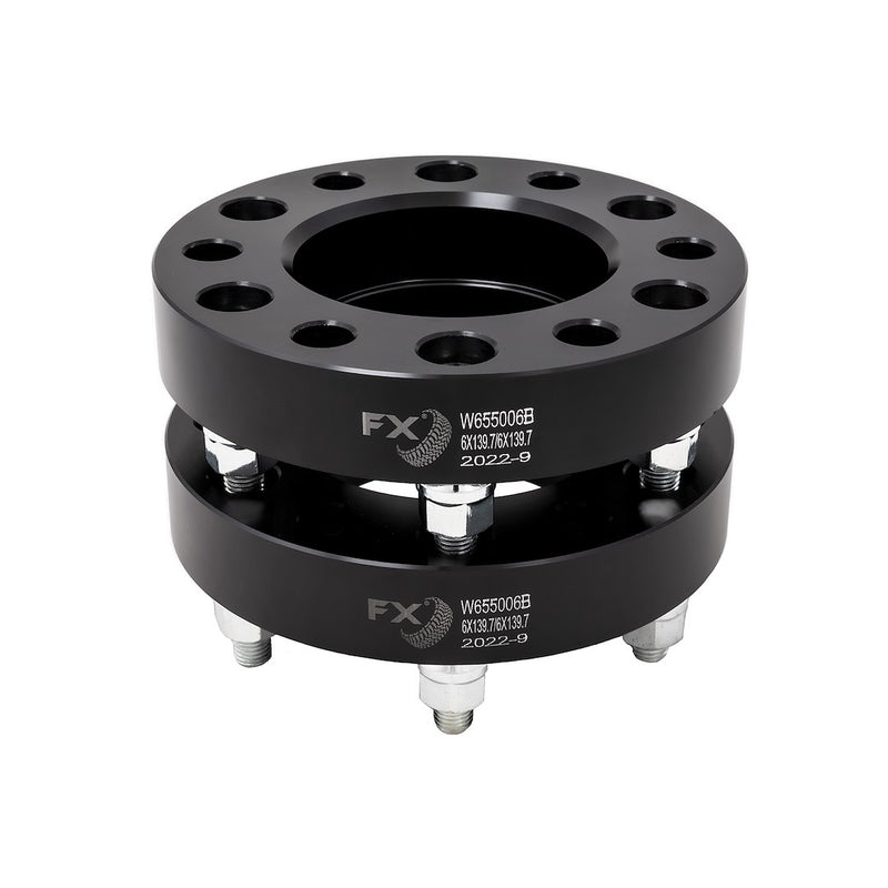Trailfx Limited Lifetime Warranty Wheel Spacer W655006HC - Black Hub Cent Spcr 6X5.5 12X1.5 Ford