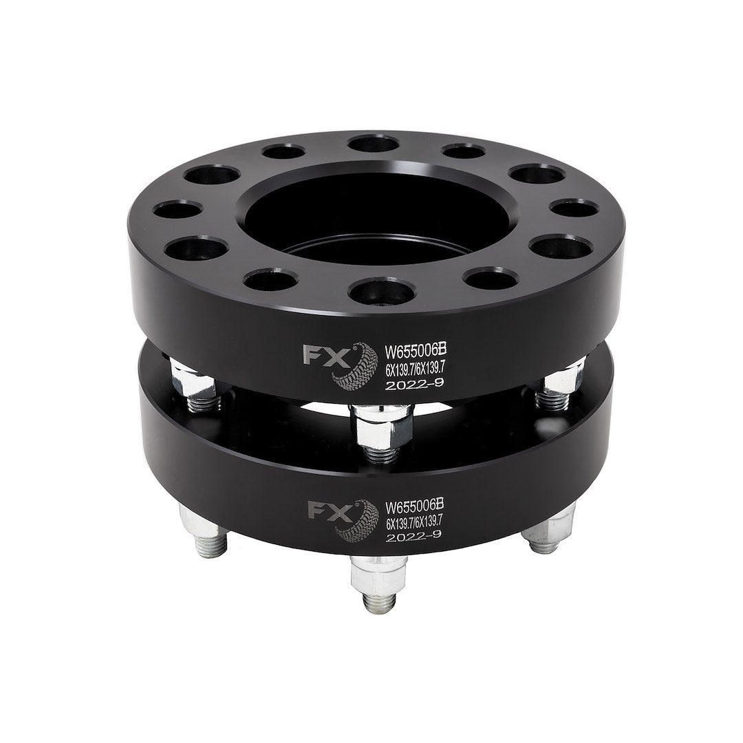 Trailfx Limited Lifetime Warranty Wheel Spacer W655006HC - Black Hub Cent Spcr 6X5.5 12X1.5 Ford