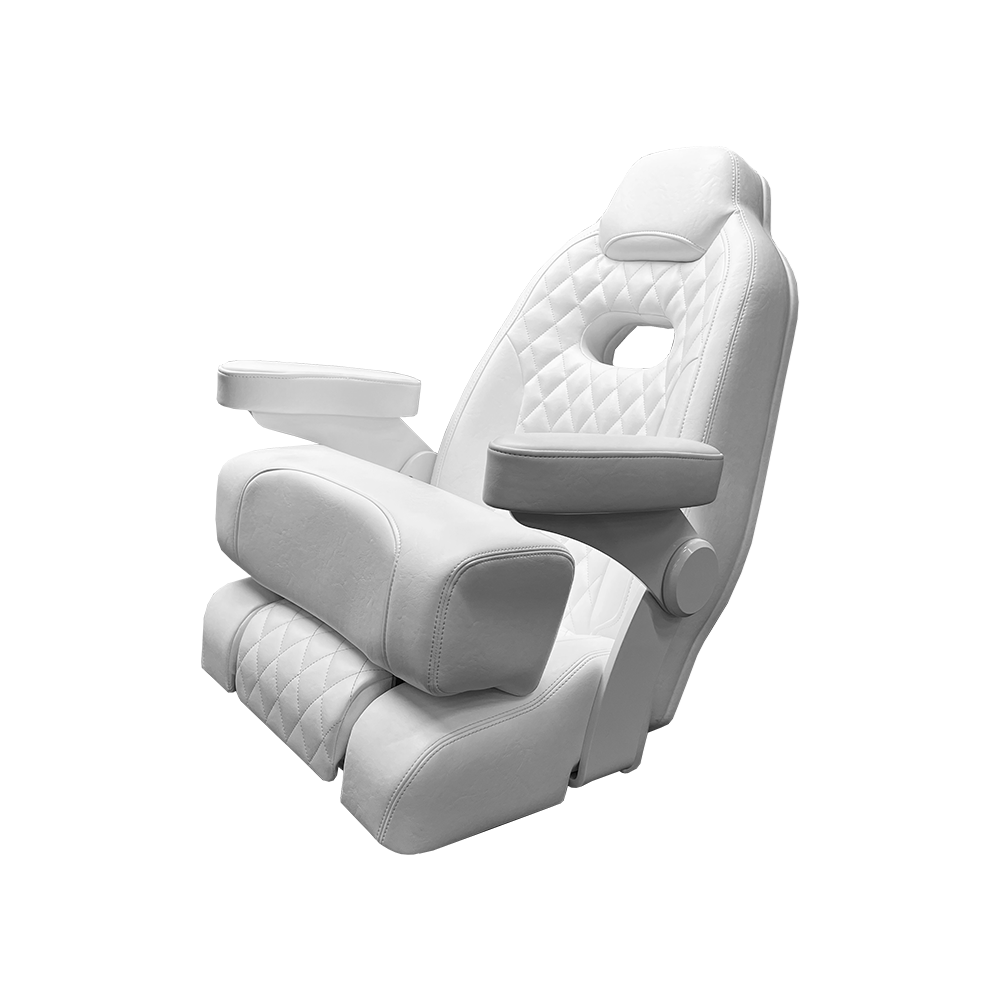 Taco Metals Ergonomic Back And Seat Support Boat Seat HA12-25-0-WHA - White Baja Sport Chair 25