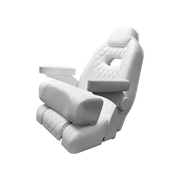 Taco Metals Ergonomic Back And Seat Support Boat Seat HA12-25-0-WHA - White Baja Sport Chair 25