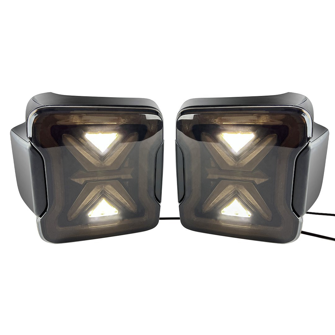 American MOD American Modified Unique Design Tail Light Assembly Amjpca03304 - Arrow Lights Smoked